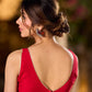 Classic Red Cotton Silk Sleeveless Blouse