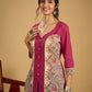 Madhubani print add charm to this magenta cotton top.