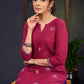 Elegant-Wine-Cotton-Straight-Cut-Kurta-With-Beautiful-Overall-Embroidery--Pant-Optional