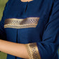 Flowy Navy Blue Rayon Kurta - Pant Optional