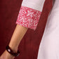 Beautiful hand-painted kurta in soft cotton-silk, perfect for special occasions - Pant and Dupatta optional.