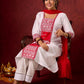 Beautiful hand-painted kurta in soft cotton-silk, perfect for special occasions - Pant and Dupatta optional.