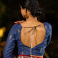 Folk-Inspired Golden Assam Silk Saree with Kalamkari Embroidered Border & Trim