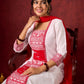 Beautiful hand-painted kurta in soft cotton-silk, perfect for special occasions - Pant and Dupatta optional.