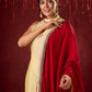 Elegant halter neck kurta in soft Chanderi with hand-painted art pant n dupatta optional