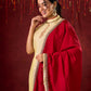 Elegant halter neck kurta in soft Chanderi with hand-painted art pant n dupatta optional
