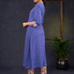 Classy-Blue-Cotton-A-Line-Kurta-Highlighted-With-Beautiful-Ajrakh-Print--Pant-Optional