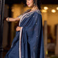 Timeless Grey Saree with Handcrafted Elegance
