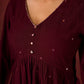 Elegant Rayon Kurta Featuring Handcrafted Mirror Embroidery - Pant and Dupatta optional