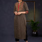 Traditional-Black-Cotton-Ajrakh-Straight-Cut-Kurta-With-Beautiful-Kutch-Mirror-Work--Pant-Optional