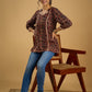 Classic black cotton ajrakh combination top