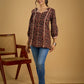 Classic black cotton ajrakh combination top