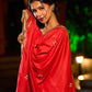 Heritage Red Assam Silk Saree with Zari Border & All-Over Hand Embroidery