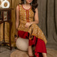 Classy Mustard Printed Cotton Kurta with Front Placket - Pant Optional