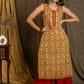 Classy Mustard Printed Cotton Kurta with Front Placket - Pant Optional
