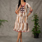 Heritage Pichwai inspired abstract cow motifs dress with red details