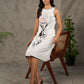Timeless monochrome dress with statement flower print.