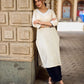 Pristine Off-White Cotton Flex Straight Kurta Featuring Subtle Monochrome Embroidery on Neckline & Sleeve Cuffs