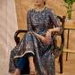 Beautiful hand embroidered flared Chanderi kurta with embellished collar Pant optional