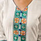 Timeless White Cotton Kurta with Hand Painted Madhubani Motifs on Front & Sleeves