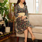 Classic bottle green Kalamkari printed dress with a beige elegant pintuck detailing.