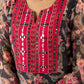 Printed chanderi kurta with exclusive embroideri pant optional
