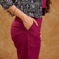 Elegant black motif jacket with fine illustrative prints, a tailored fit, and a contrasting wine neckline, delivering a composed, well-defined look ideal for polished corporate styling.