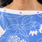 Sapphire and White Pomegranate Printed Dress