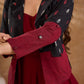 Sharp black and maroon half-and-half Jamdani jacket with functional flap pockets, offering a structured silhouette with bold contrast and refined detailing for elevated corporate styling.