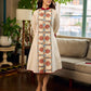 Artisan-crafted off-white Madhubani dress with beautiful hand-painted motifs and trim.