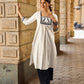 Timeless Off-White Cotton Kurta Featuring Hand Painted Warli Folk Art Yoke & Cuff Band