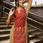 Beige Cotton Kurta with Traditional Printed Ajrakh Panel