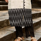 Elegant Off-White Cotton Flex Kurti with Ikat Hem & Sleeve Accents