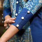 Stylish Navy Blue Cotton Kurta with Contemporary Printed Panel