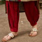 Beige Cotton Kurta with Artistic Circular Printed Panel, Highlight Placket & Sleeves