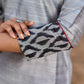 Timeless Grey Cotton Silk Kurta with Keyhole Neckline, Ikat Hem & Cuff Design
