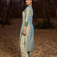 Exquisite Light Olive Cotton Silk Kurta with Ikat Accents