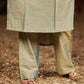 Exquisite Light Olive Cotton Silk Kurta with Ikat Accents