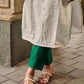 Cultural White Cotton Kurta with Traditional Madhubani Painting on Front & Sleeves