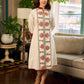 Artisan-crafted off-white Madhubani dress with beautiful hand-painted motifs and trim.
