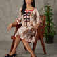 Heritage Pichwai inspired abstract cow motifs dress with red details