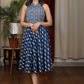 Pure cotton Indigo halter neck dress