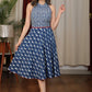 Pure cotton Indigo halter neck dress