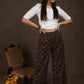 Beautiful Black Ajrakh wide leg palazzo pant