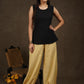 Classy Ochre yellow cotton lantern pant