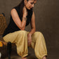 Classy Ochre yellow cotton lantern pant
