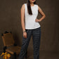 Trendy kantha print narrow fitted trouser