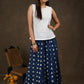 Classy indigo wide leg palazzo pant