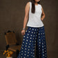 Classy indigo wide leg palazzo pant