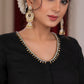 Exclusive Black Kala Ghoda blouse with glass beads and thread embroidery floss